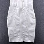 Bandage Bodycon Y2K Criss Cross Back Zipper Dress Ivory Photo 5