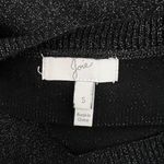 Joie  Calee Ultra Soft Light Knit Caviar Metallic Silver V Neck Pullover Sweater Photo 1