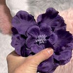 Purple Flower Hair Bow Girls Womens Photo 1