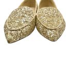 Sole Society  Cammila Gold Glitter Pointed Toe Flats Size 8.5 Photo 3