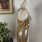 IMAGINARY VOYAGE Tank Top Large Sequin Club Sparkle Bling Party Evening Lined Photo 4