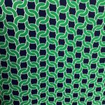 Adrienne Vittadini  chain link navy and Kelly green shirt sleeve shift dress sz 0 Photo 92