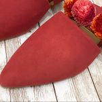 Anthropologie Orange Suede Pom-Strapped Slides 39 Photo 1