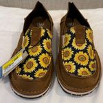 Ariat Cruiser Loafers Shoes Womens Sunflower Print Slip On Leather Shoes 9.5B Photo 0