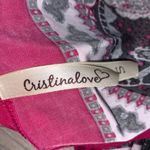 Cristina Love patterned v-neck v-back midi dress Photo 5