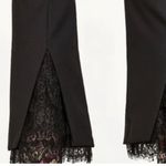 ZARA Woman Black lace tiered Cropped flare Pants Size SMALL Photo 5
