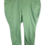 Woman Within  Plus Size 30WP Jeans Green Straight‎ Leg Stretch Pockets 149 Photo 0