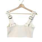 Show Me Your Mumu Shania Bridal Top in Rhinestone White Denim XL Photo 5