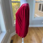 Vintage 90s Kathy Ireland Red Velvet Square Neck Holiday Top Size Medium Photo 1