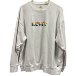 Levi's  White Relaxed Graphic Logo Crew Neck Cotton Long Sleeve Sweatshirt Large Photo 5