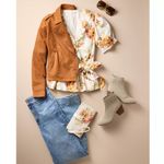 LC Lauren Conrad  Suede Moto Jacket Rich Brown XL NWT Photo 2