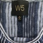 W5 Anthropologie Ribbed Knit Striped Sleeveless Tasseled Tank Top Photo 3