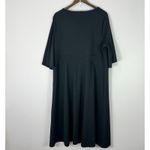 Lands' End  Dress 20W Black‎ V Neck A Line Midi Plus Fit Flare Workwear Minimalist Photo 1