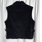 David Brooks Black Corduroy Zip Front Vest Women's Size Medium Utility Pockets Photo 5