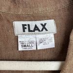 Flax  Women's 100% Linen Button Down Short Sleeve Blouse, Size S, Like New Photo 2