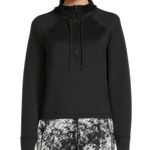 Avia Black Scuba Cropped Funnel Neck Quarter Zip Top Sweatshirt Size Large Photo 0