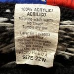 American Pride Vintage 1990s Black Gray White Patterned Stripes Sweater 22W Photo 15