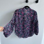 MISA Los Angeles  Nina FLoral Print Balloon Sleeve Blouse In Electric Ditsy Photo 2