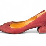 Aquatalia Women’s Size 10 Round Toe Block Heel Pumps Rust Suede Made in Italy Photo 0