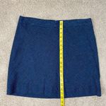 DKNY  Pinstripe Mini Skirt Size 12 Navy‎ Linen Blend Casual Career Photo 7