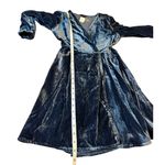 Yumi Kim NWT Blue Velvet Duchess Long Sleeve Belted Mini Wrap Dress LARGE Photo 6