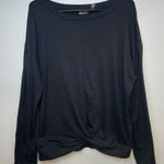 Zella  Women’s Black Long Sleeve Twist Knot Top Size M‎ Photo 0