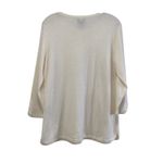 Chico's Touch of Cashmere Lightweight Sweater M Neutral Cream Quiet Cozy Luxury Photo 9