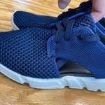 All Black Sneaker 6.5 Blue Mesh Low Top Lace Up Running Athletic Shoes S23 Photo 2