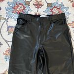 Abercrombie & Fitch Vegan Leather Black The Ankle Straight Ultra High Rise Pant Photo 1