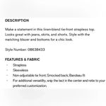 EXPRESS  Linen Blend Tie Front Bandeau Top Photo 3