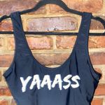 No Boundaries  Black Yaaass Scoop Back One Piece Swim Bathing Suit Size XL 15-17 Photo 1