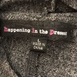 Happening in the present  Gray Hooded L/S Shirt Photo 7