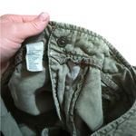 American Eagle  Linen Cotton Cargo Pants Sz 8 Olive Green Relaxed Fit Y2K Photo 6