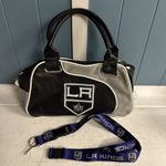 Little Earth Los Angeles LA Kings NHL Hockey Black Perfect Bowler Hand Bag Women's Purse Photo 2