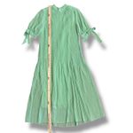 ASOS  DESIGN Mint Green Pleated Chiffon Midi Dress Size 6 Mock Neck Wedding Guest Photo 3