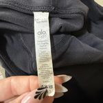 Alo Yoga  7/8 Player Leggings M Black Olive Green Striped Mesh Activewear Women Photo 2