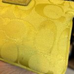 Coach  Zip Neon Yellow wristlet in signature canvas Photo 7