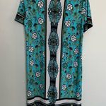 London Times Turquoise  print shift dress. Size 10. Easy to just throw on and go! Photo 5