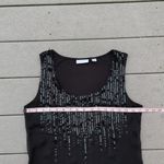 NY & CO Sequin Front Sleeveless Top | NY&CO Sequin Shirt Black Size M Photo 8
