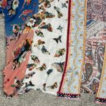 Vincente Cardigan Womens Medium Patchwork Kimono Bohemian Floral Embroidered Blue Photo 2