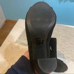 Rue 21 Open-toed ankle boots with rose printed heels Photo 3