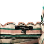 Ambiance Size Small Striped Cami Strap Dress Ruffled Hem‎ Green Photo 2
