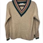 Madewell  Tipped Forrest Wool Blend V-Neck Sweater XS Photo 4
