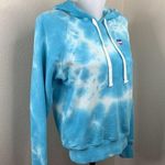 Spiritual Gangster Tie Dye Hoodie Sweatshirt Turquoise Embroidered Heart Sz XS Photo 0