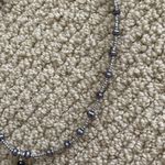 NW Silver Beaded Necklace with O Ring Pendant Like New 7.5” Drop Length Photo 3