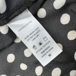 W5 Polka Dot Button-Up Twist Hem Blouse Short Sleeve Black White Size Medium NWT Photo 9