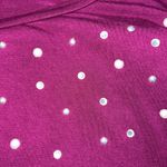 August Silk  Purple 3/4 Sleeve Blouse w/ Gems and Pearls Size Large Photo 3