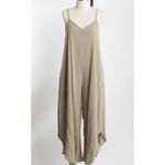Final Touch WASHED WOVEN SLOUCHY FITTED JUMPSUIT WITH CAMI STRAP. MADE IN USA Photo 2