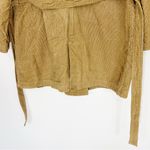 Abercrombie & Fitch  Caramel Corduroy Double Breasted Long Jacket Size Medium Photo 5