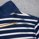 LRL Ralph Lauren Striped Quarter Zip Women 1X Pullover Sweatshirt 3/4 Sleeve Blue Photo 10